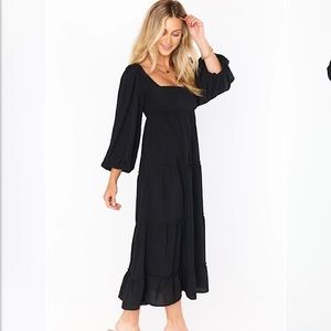 SMYM • Elaina Midi Dress, Black - small